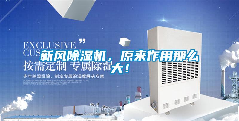 新風除濕機，原來作用那么大！