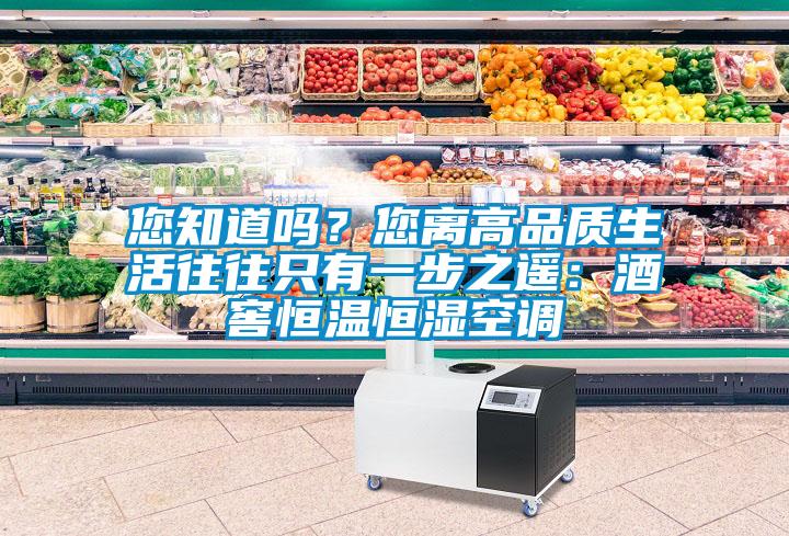 您知道嗎？您離高品質生活往往只有一步之遙：酒窖恒溫恒濕空調