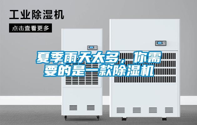 夏季雨天太多，你需要的是一款除濕機