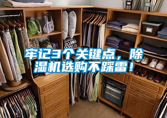 牢記3個關鍵點，除濕機選購不踩雷！