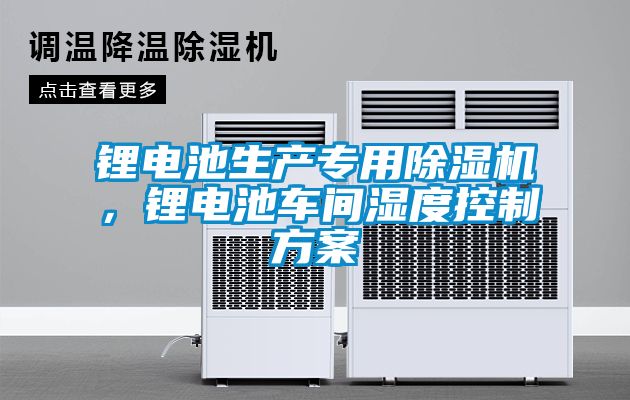鋰電池生產(chǎn)專用除濕機(jī)，鋰電池車間濕度控制方案